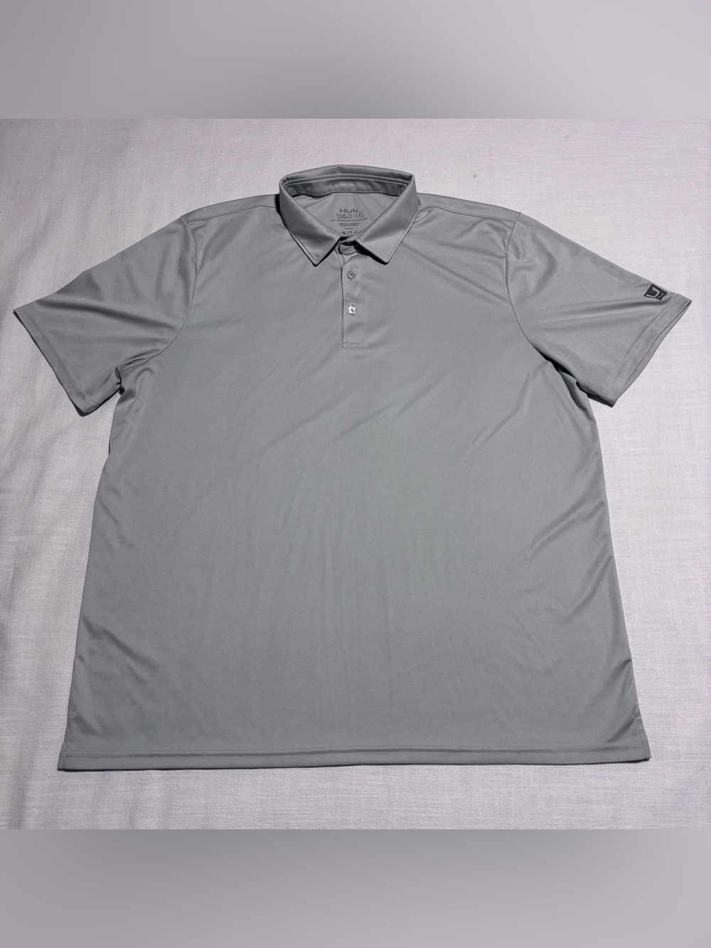 Men’s Huk Pursuit Short Sleeve Polo Shirt | Gray | Size XXL | Style H1200584-054